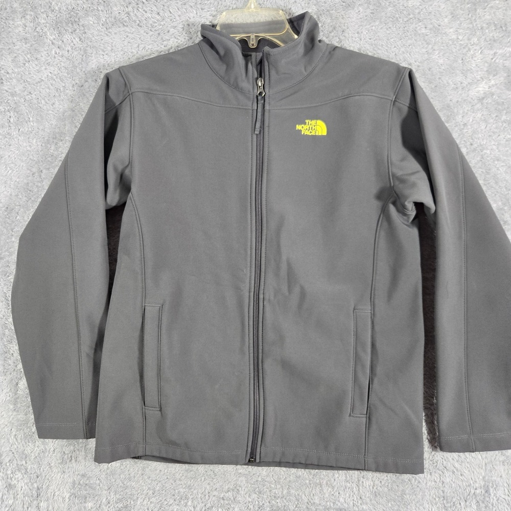 The North Face Youth XL 18/20 Apex Bionic Softshell Jacket Gray Yellow CVE1 T183